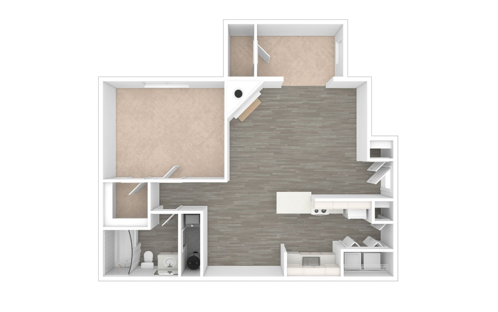 3D Unfurnished Floorplan -  Brandon